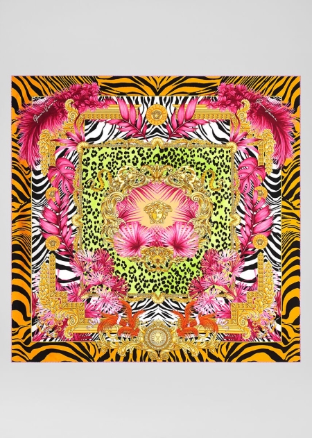 Eșarfe Versace Versace Jungle Animalier Silk Dama | FXITBJE-39